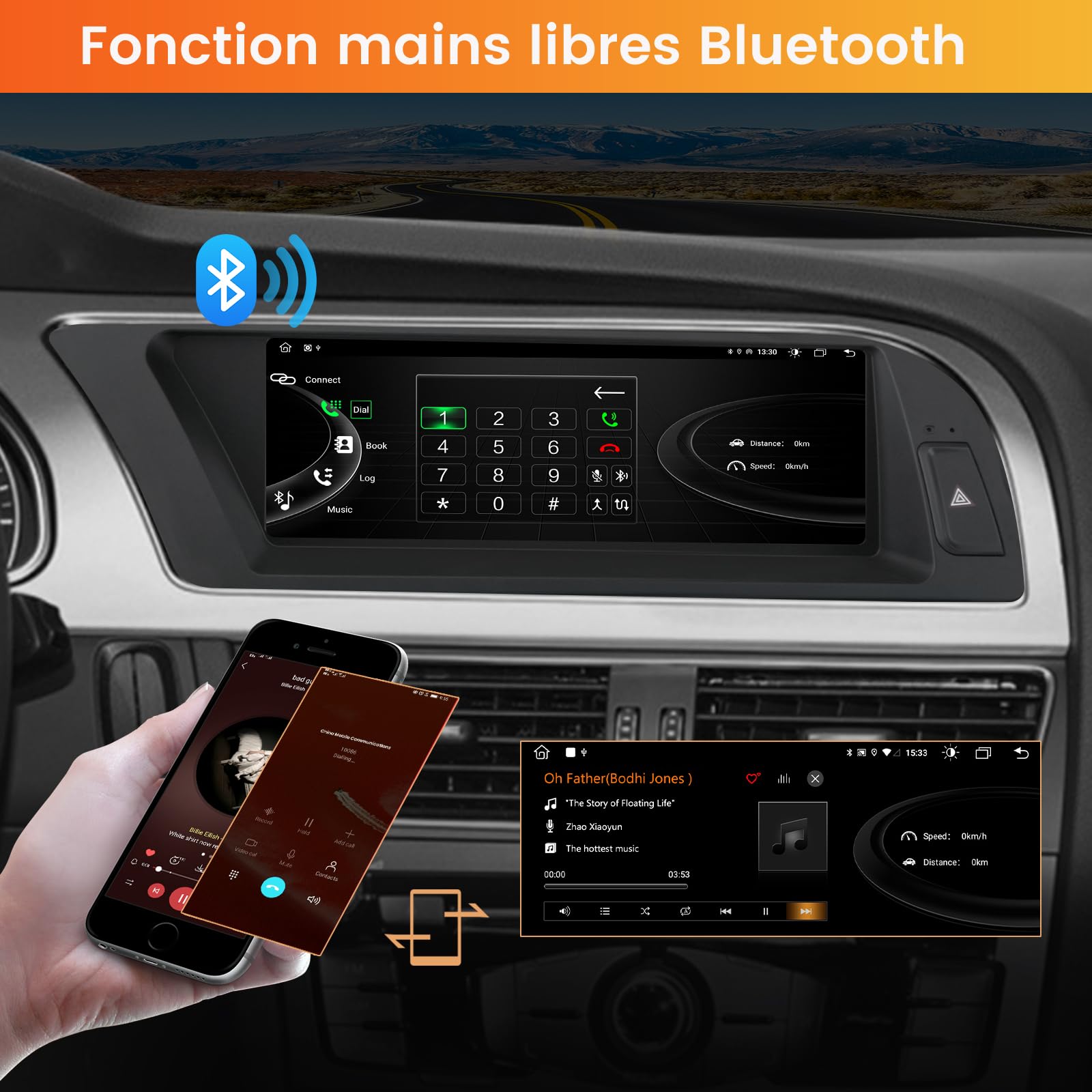 AWESAFE 4G Autoradio Android 13 Pour Mazda 6 2.0 (2007-2012) 4Go+64Go