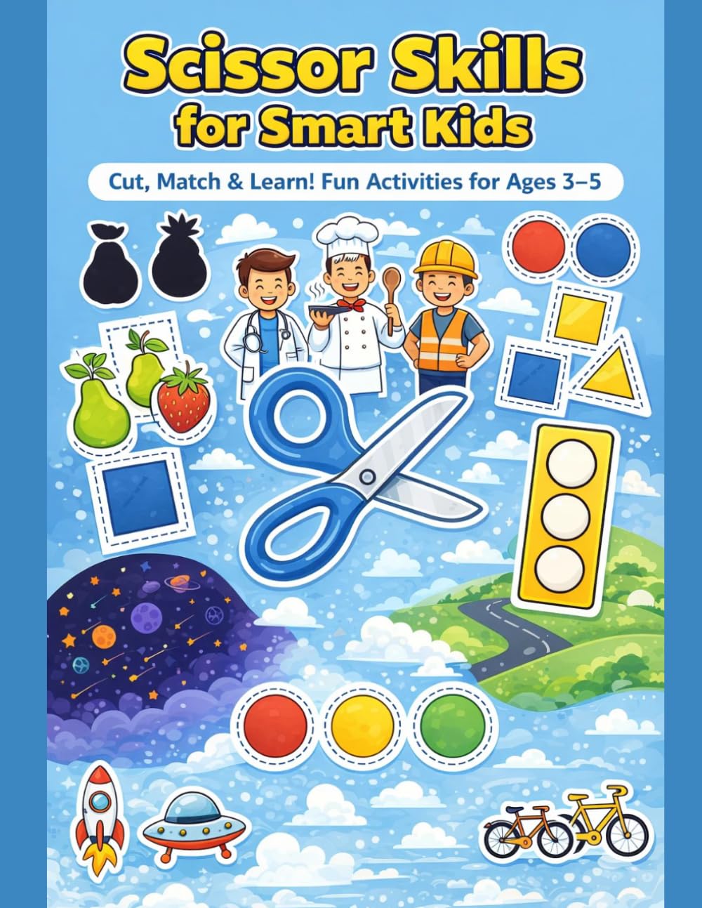 Scissor Skills for Smart Kids Cut, Match&Learn! Fun Activities for Ages 3-5