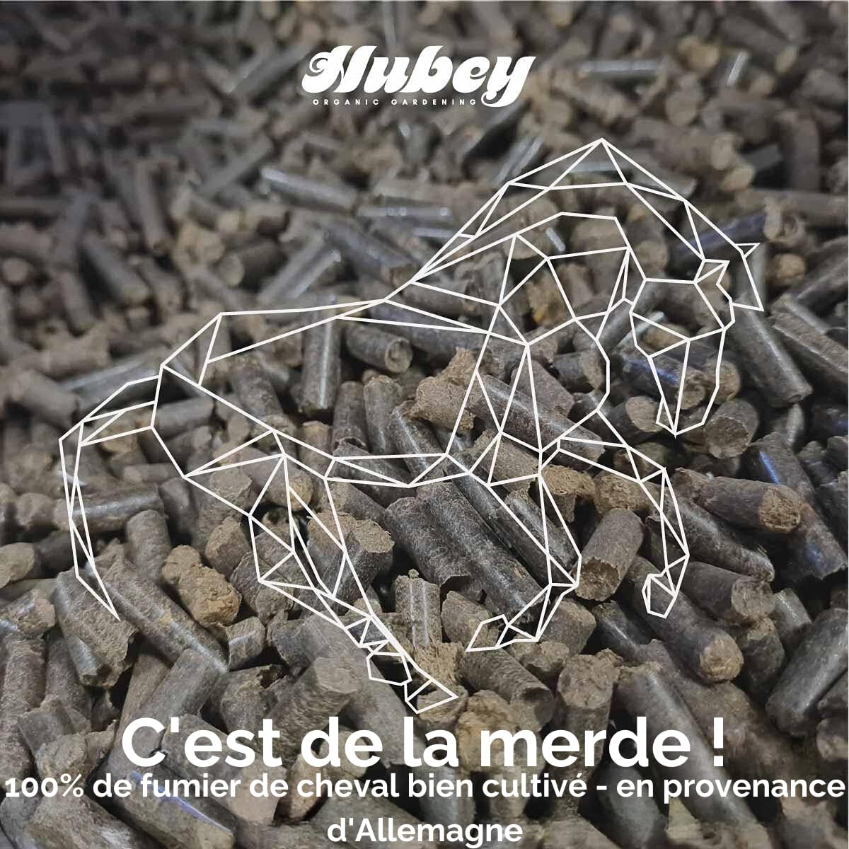 Hubey Seau de fumier de cheval - Engrais biologique pour fleurs - Engrais organique - Engrais naturel biologique - Engrais universel (6 Kg)