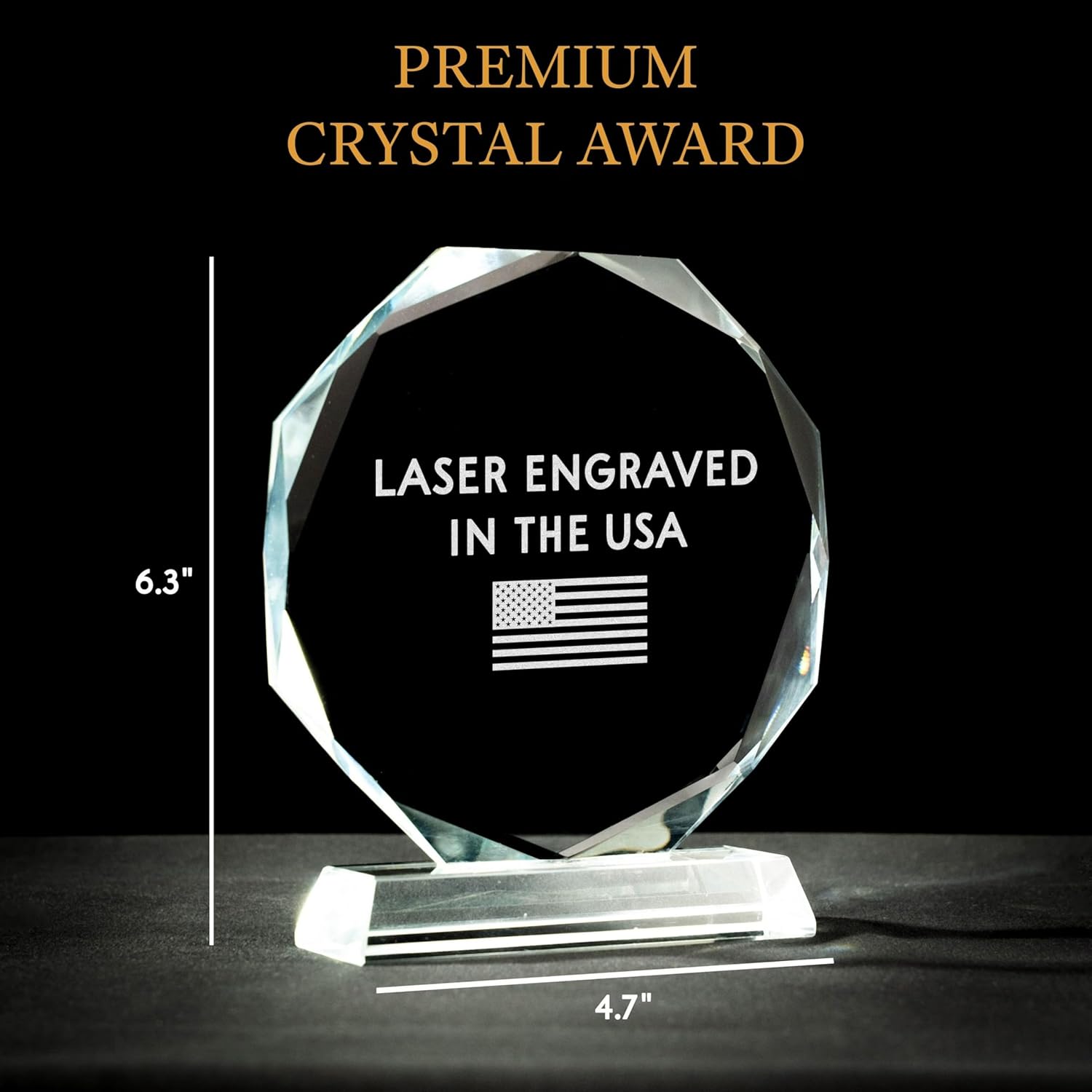 Personalized Employee Appreciation Crystal Award - Engraved Gift for Employee Recognition or Retirement - Custom 6" Glass Trophy & Appreciation Plaque