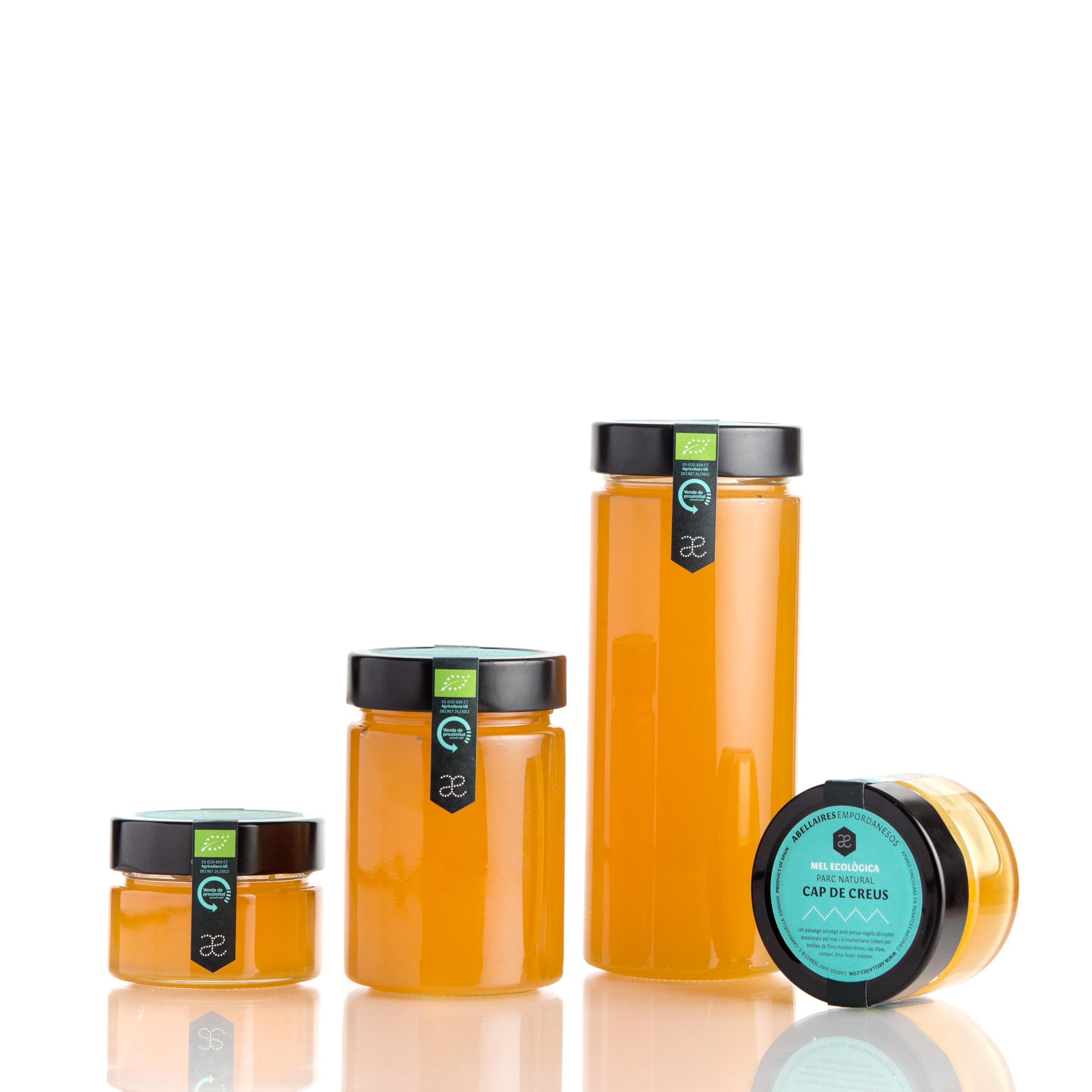 Miel cruda ecológica del Parque Natural del Cap de Creus |100% natural, artesana y sin pasteurizar. Origen Empordá, Cataluña, España. Miel directa del apicultor (tarro cristal 440 gr).