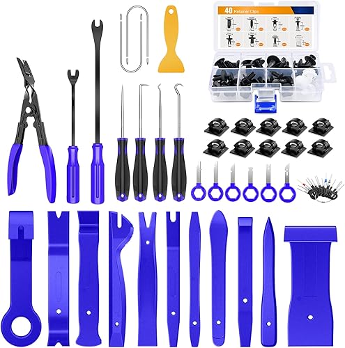 Miniatura 17 de GOOACC 88 piezas de herramienta para retiro de molduras, juego de clips de retención de parachoques automático, herramienta de extracción