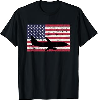Patriotic airline jet American flag t-shirt T-Shirt