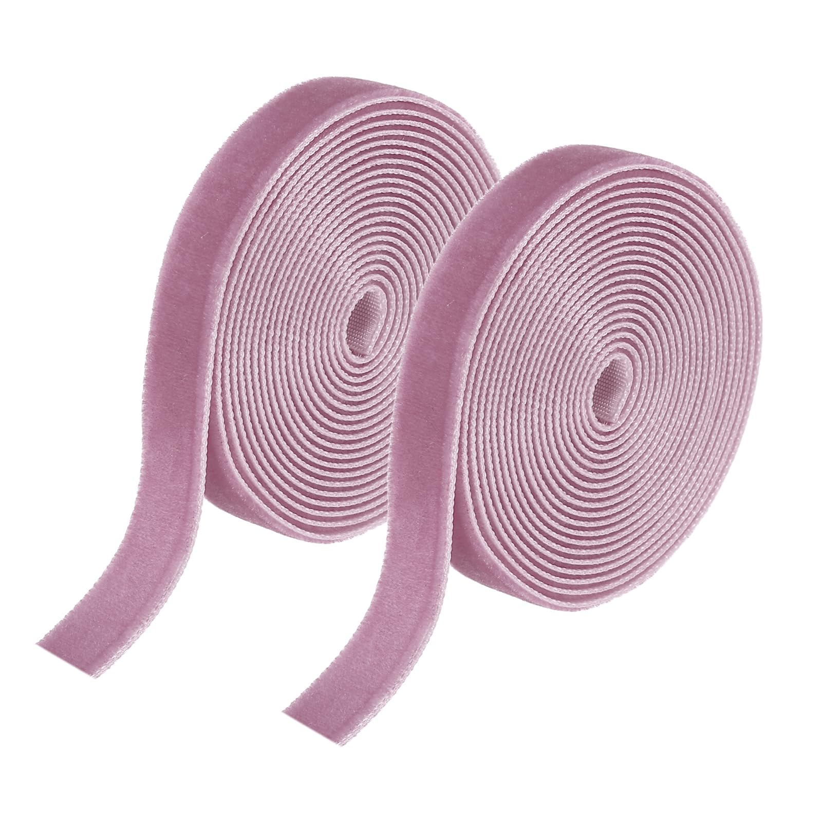 sourcing map Velvet Ribbon 1cm x 3.6m Single Face Spool Dusty Rose