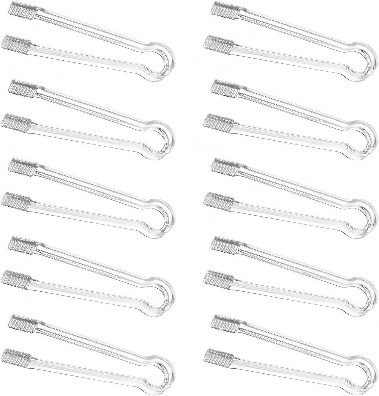 6.3 Inch Plastic Serving Tongs, 10Pcs