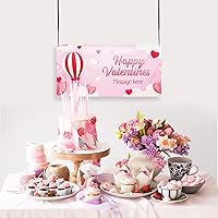 Vista 24 de Cartel de fondo personalizado para el día de San Valentín, decoración de San Valentín, letrero de vinilo con texto en inglés "Be My Valentine