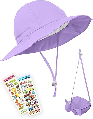 Miniatura 34 de GearTOP Kids Sun Hat Toddler Sun Hat - UPF 50+ Kids Bucket Hat Toddler Swim Hat Girls Sun Hat and Boys Beach Hat 2T-7 Years