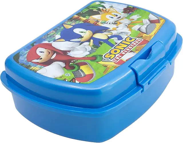 Sonic Kids Lunch Box with Safety Lock - Durable Lunchlåda Barn
