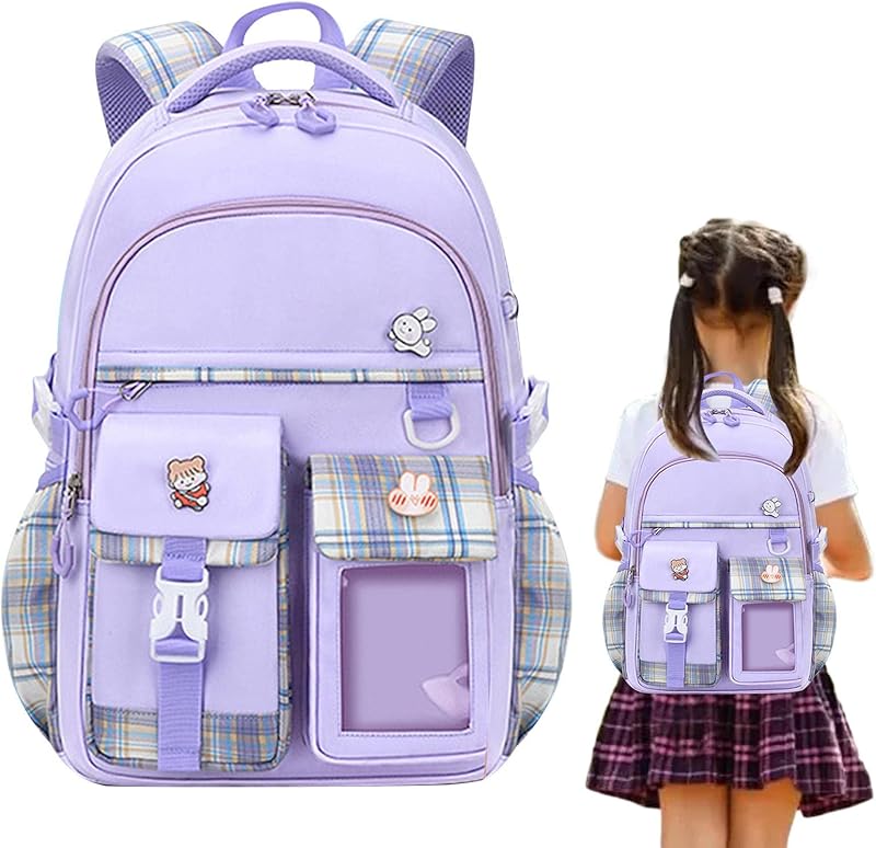 Mochila Escolar Meninas | Mochilas para meninas,Bolsas de escola primária para meninas, bolsa leve e de grande capacidade, design com vários bolsos, roxo/rosa Generic em oferta na Shopee Mochila Escolar Meninas | Mochilas para meninas,Bolsas de escola primária para meninas, bolsa leve e de grande capacidade, design com vários bolsos, roxo/rosa Generic em oferta na Shopee