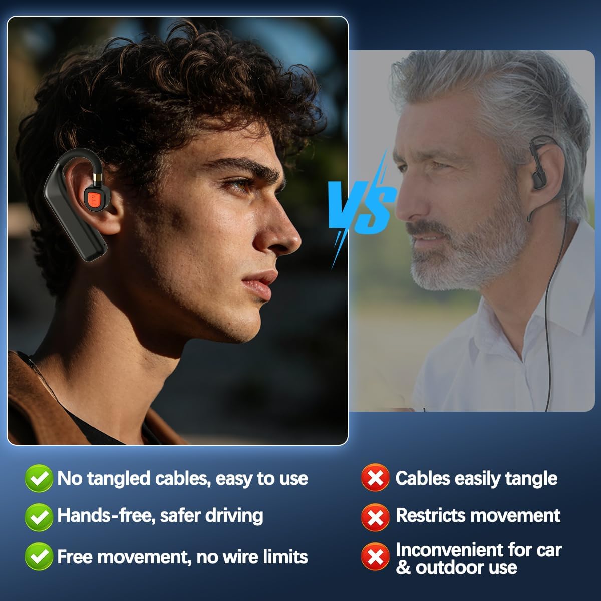 Walkie Talkies Wireless Earpiece with PTT Noise Cancelling 2-Pin K Port Speaker Mic Headset for Ham Radios Baofeng UV-5R Mini 5RM BF-F8HP PRO DM32 AR-152 GM-15Pro UV-5G Plus UV-32 GM21