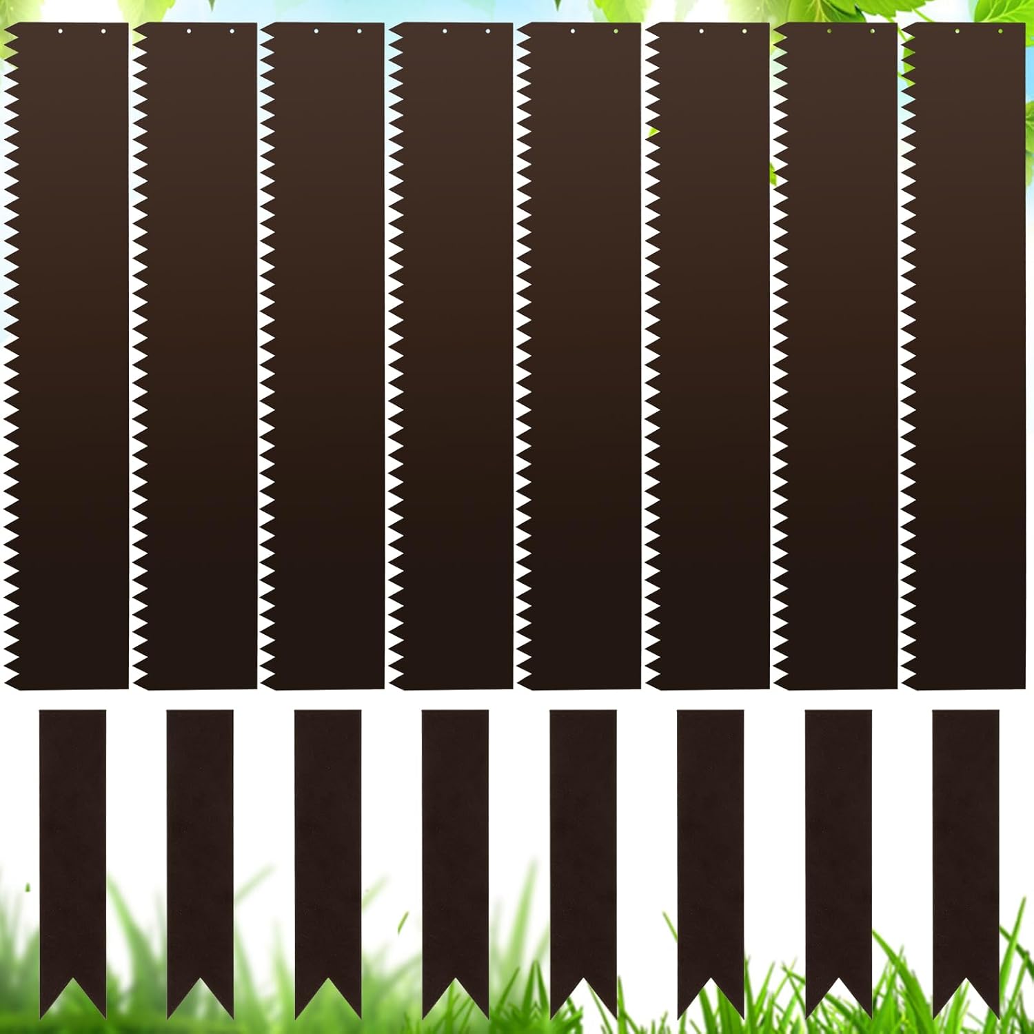 8 Pcs Steel Landscape Edging 40 x 8 Inch Garden Edging