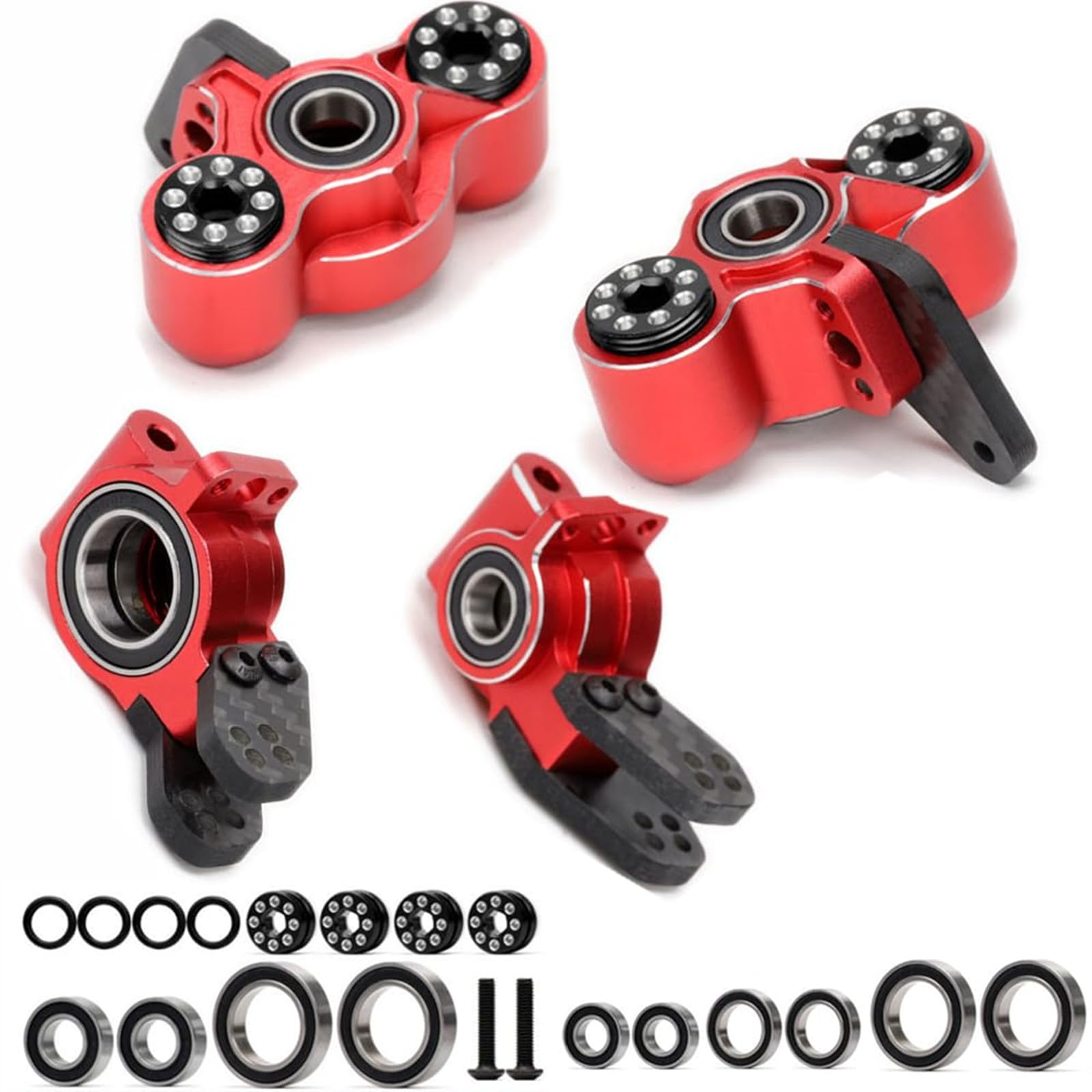 Aluminum Front Steering Block & Rear Hub Carrier for Arrma 1/8 Typhon Talion 1/7 Felony Mojave Infraction Limitless Fireteam 6S Upgrades Part,Replace