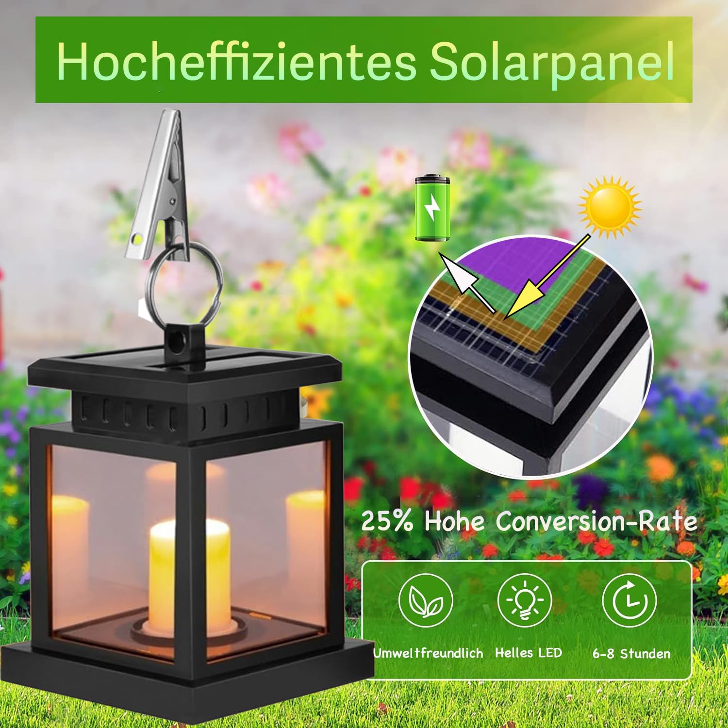 Garten Solarlapen Für Außen Hängend, GEARLITE 2  Produktbild-Vorschau 9