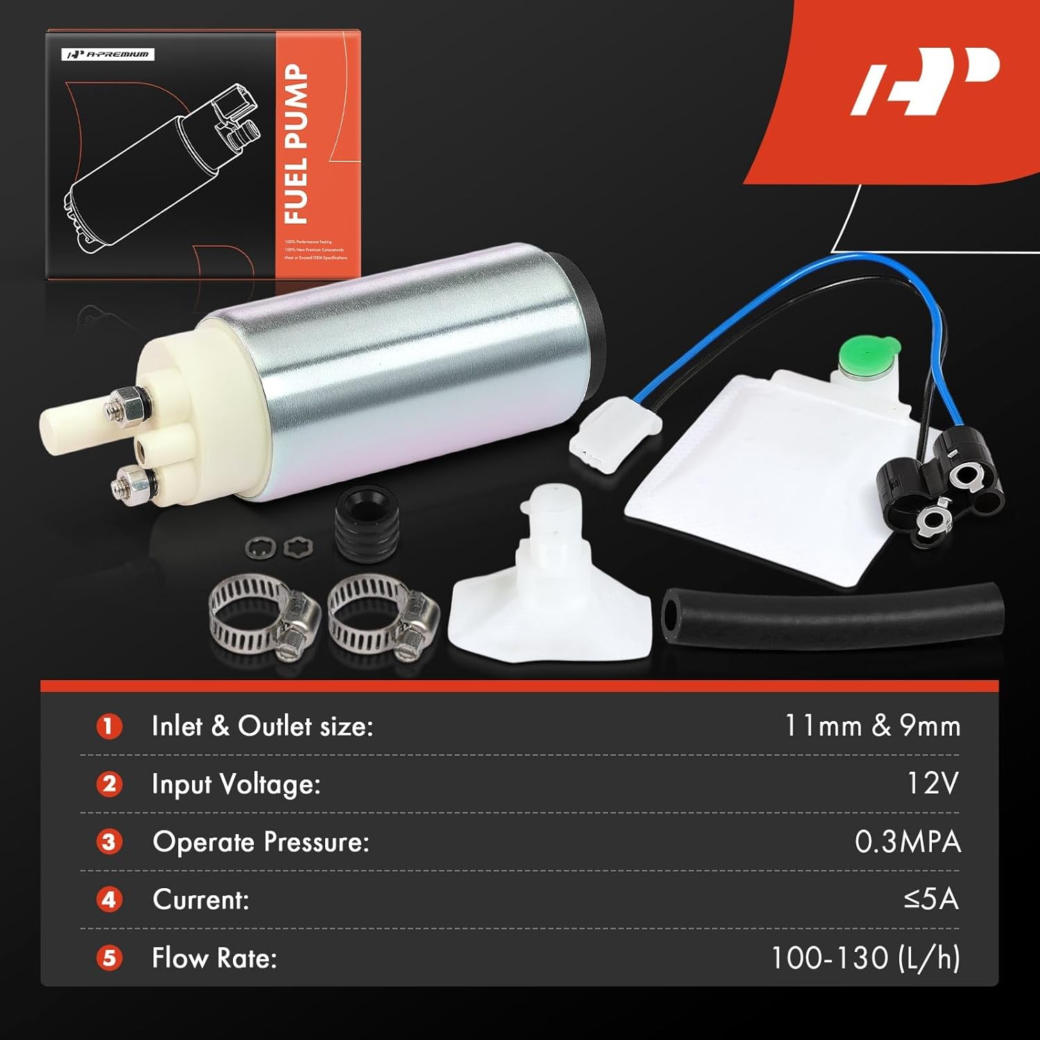 A-Premium In-Tank Electric Fuel Pump Compatible with Honda CBR1000RR 2004-2007, CBR600RR 2003-2006