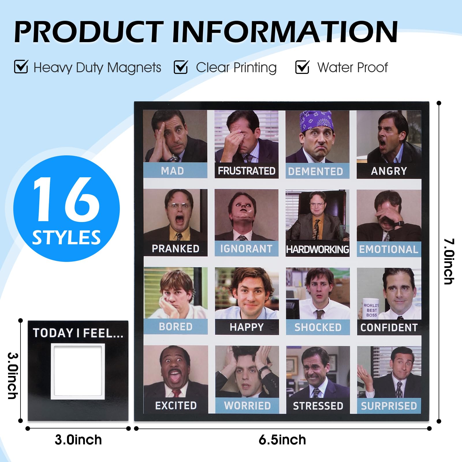 The Office Mood Magnet,The Office Gifts for TV Show Fans, Funny Magnets for Fridge,Today I'm Feeling