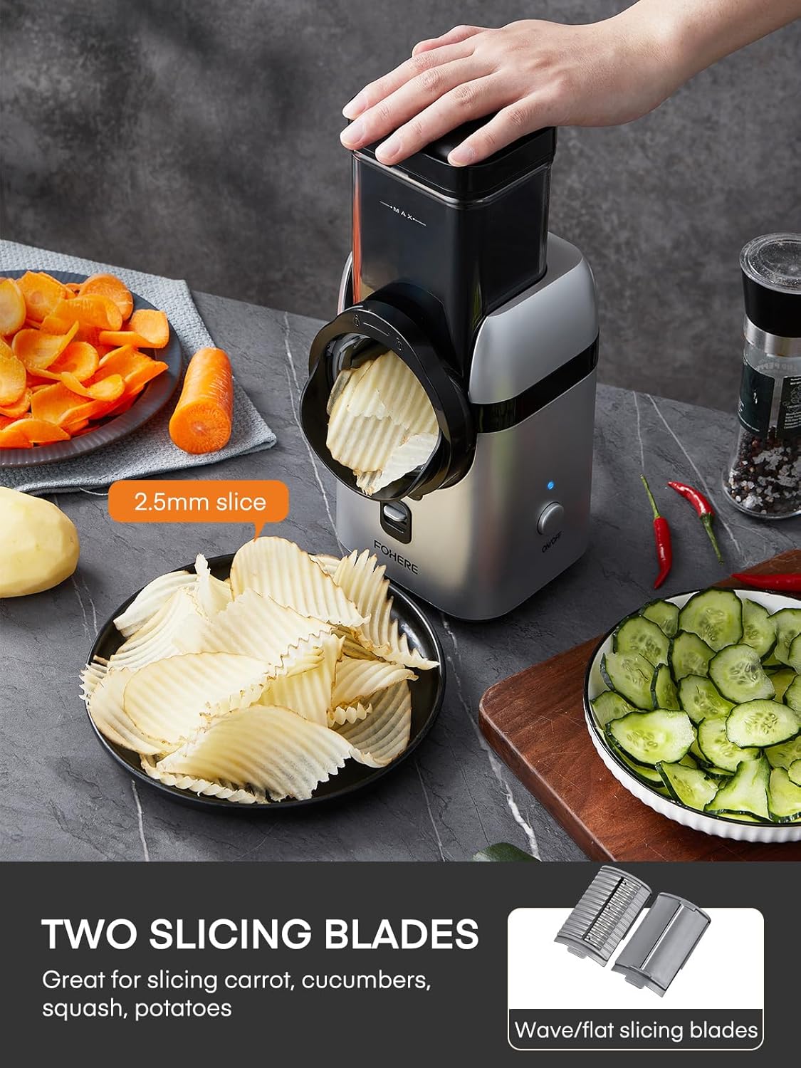 FOHERE Waffle Maker 3 in 1& FOHERE Electric Cheese Grater