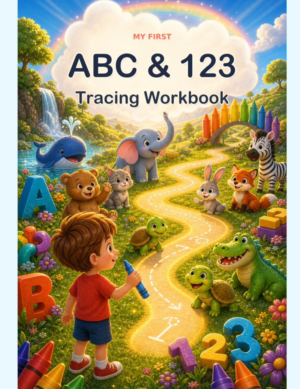 First ABC & 123 Learning and Tracing Workbook: Letters & Numbers Practice for Preschool & Pre-K — Trace, Write and Count (Ages 3–5)