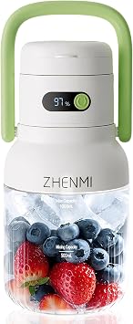 Portable Blender, Personal Blender for Smoothies & Shakes, Cordless, 33oz BPA-Free Vessel, 18000RPM Motor, Leakproof Lid with Sip Spout, USB-C Rechargeable, Easy-to-Clean Parts Green