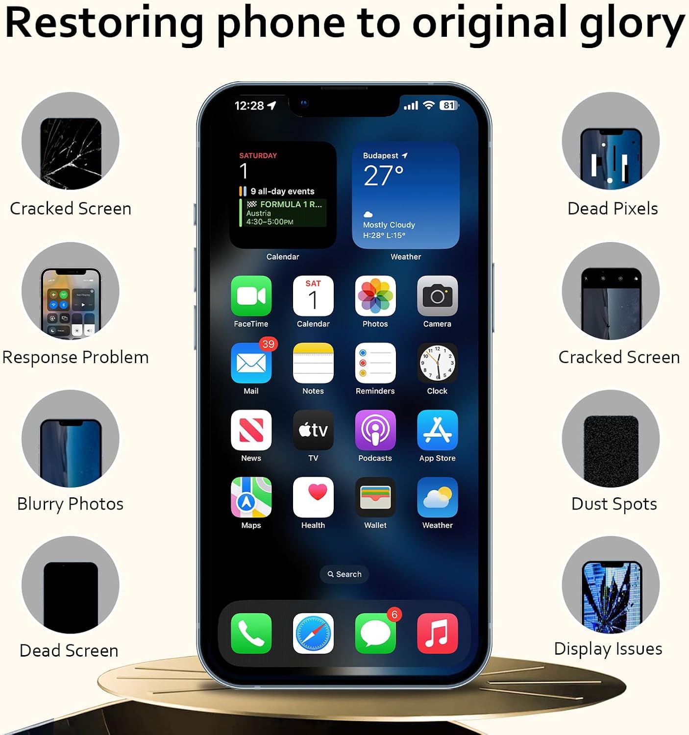 XLX OLED for iPhone 11 Pro Max Screen Replacement, 6.5 Inch OLED COF FHD Display 3D Touch Digitizer Assembly Compatible with Model A2161, A2218, A2220(Real OLED,No Tools)