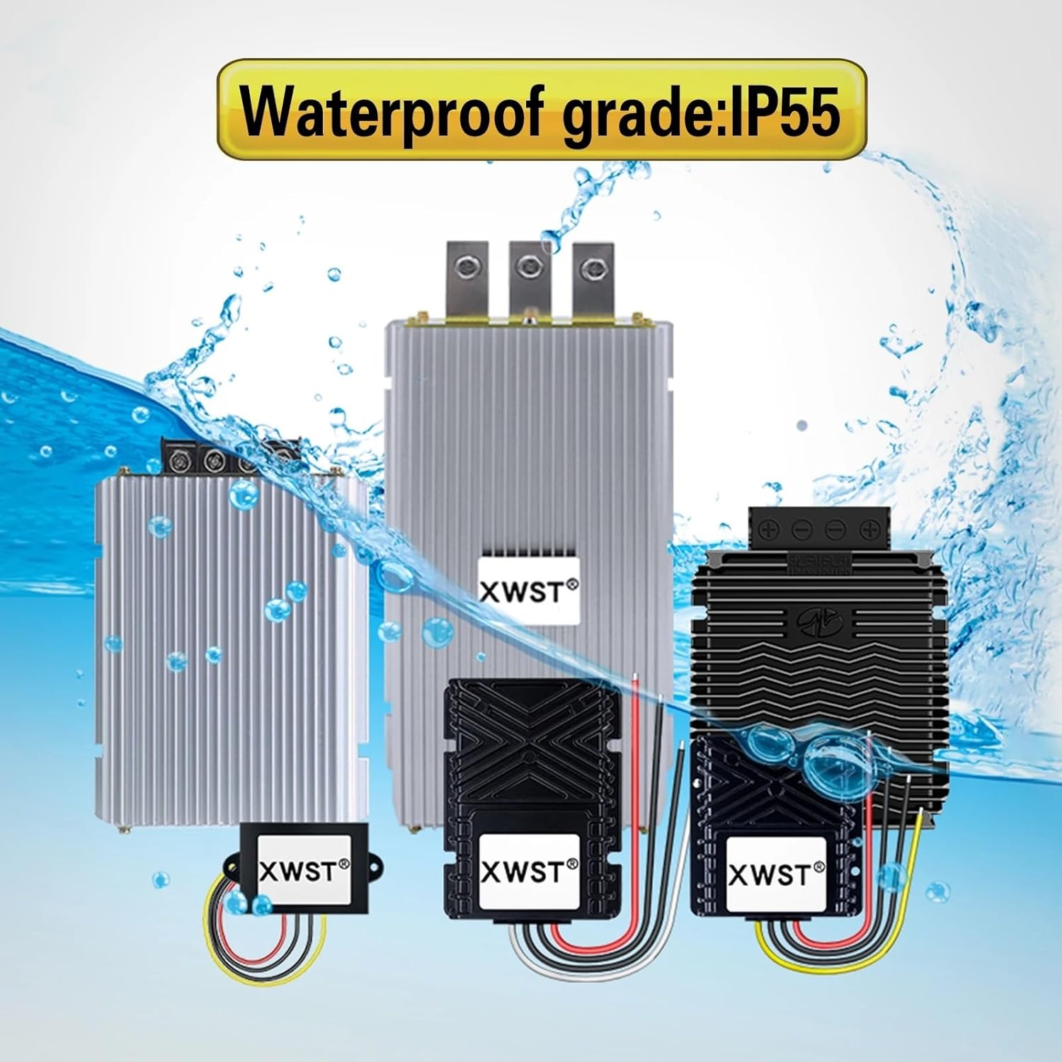 Shell DC DC Boost Converter 12V to 24V Voltage Regulator 1~50A Power Inverter Module for Robot Monitor LED Car(1A ABS Platisc L)