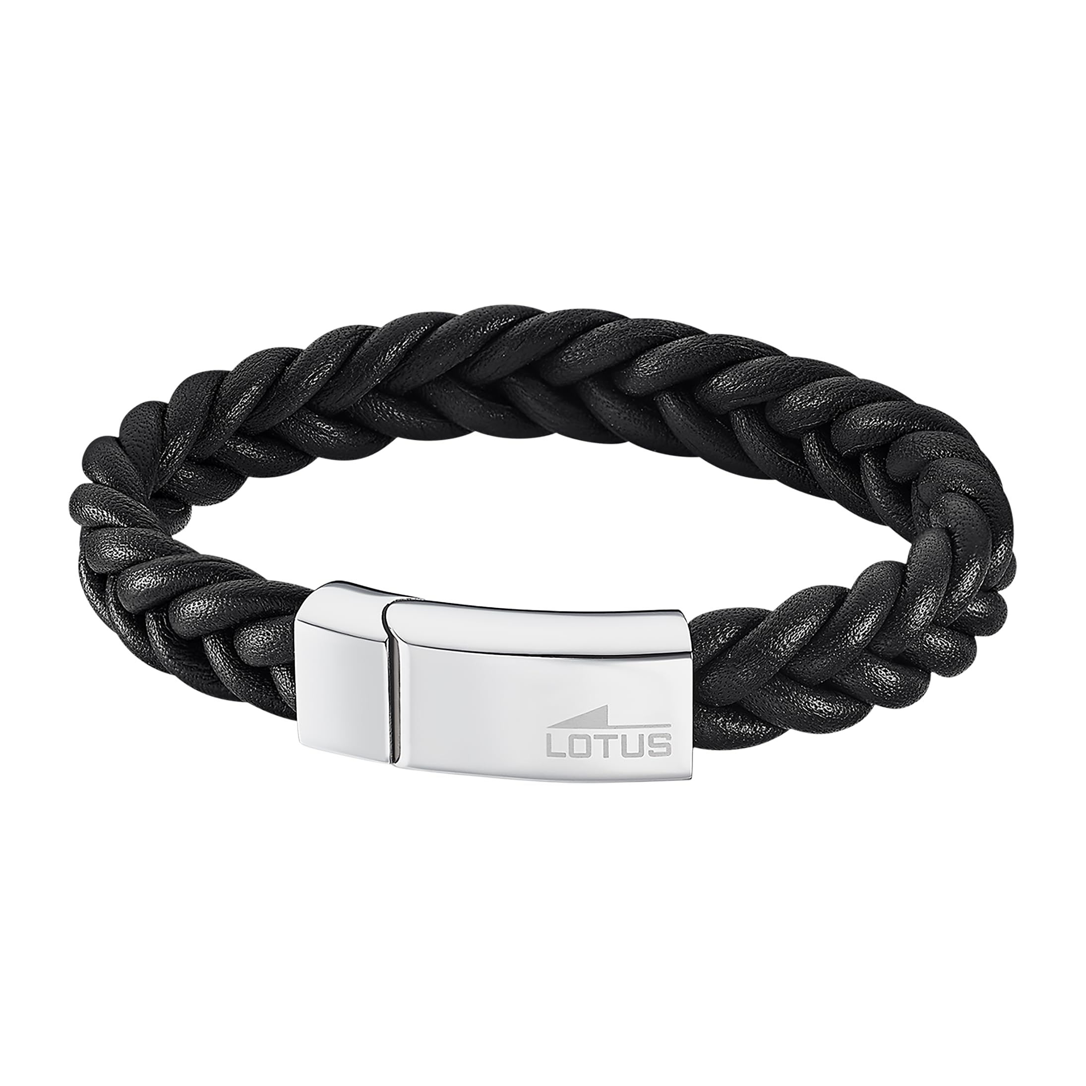 LOTUS STYLE Pulsera Hombre Acero Inoxidable 316L Brazalete de Diseño Sofisticado, Confortable y Resistente al Agua - Pulseras Hombre - Negra 220.00 mm LS2095-2/2 - Regalo de Cumpleaños, Día del Padre