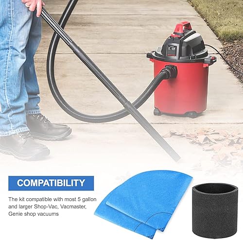 Miniatura 9 de KEEPOW 90585 - Funda de espuma para filtro de aspiradora y filtro 90107 compatible con la mayoría de limpiadores de aspiradora de 5 a 16 galones,