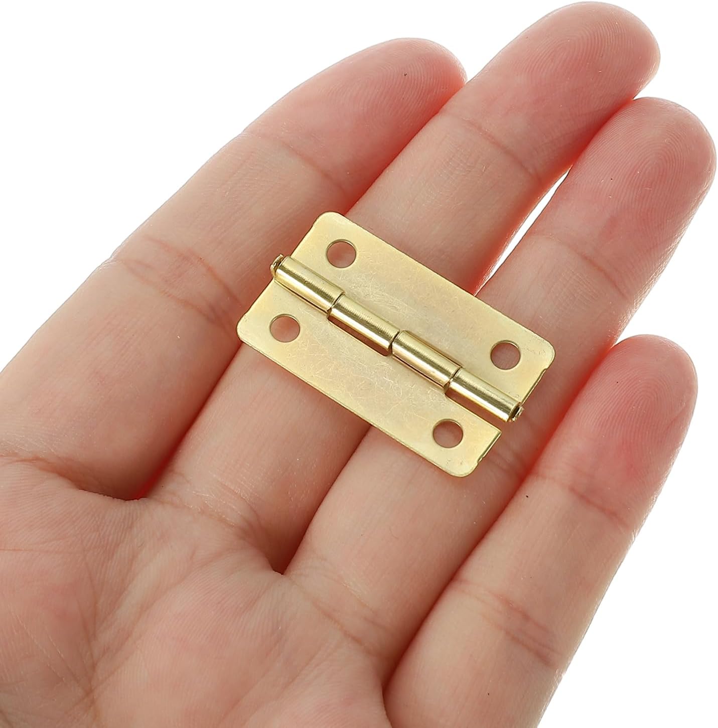 PATIKIL Small Butt Hinges 1-3/16 Inch, 12 Pack Mini Jewelry Box Hinge with Screw for Jewelry Wooden Boxes Cabinet Drawer Doors Gate, Gold