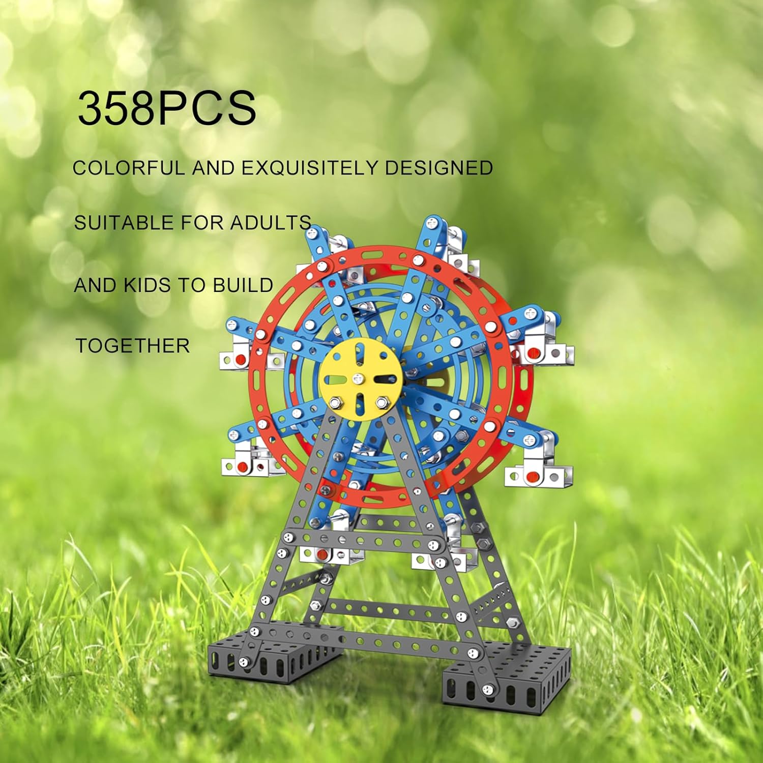 Building Sets STEM Assembly Metal Toys Ferris Wheel Model Kit Engineering Building kit for Adults and Teens Parent-Child Interaction Construction Sets Gifts for Kids 8-16