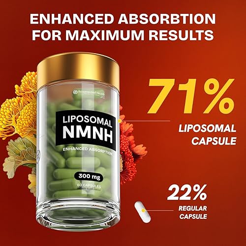 Miniatura 5 de NMNH liposomal (mononucleótido de dihidronicinamida) - Suplemento NAD de alta pureza para antienvejecimiento, energía, enfoque - 60 cápsulas - 300