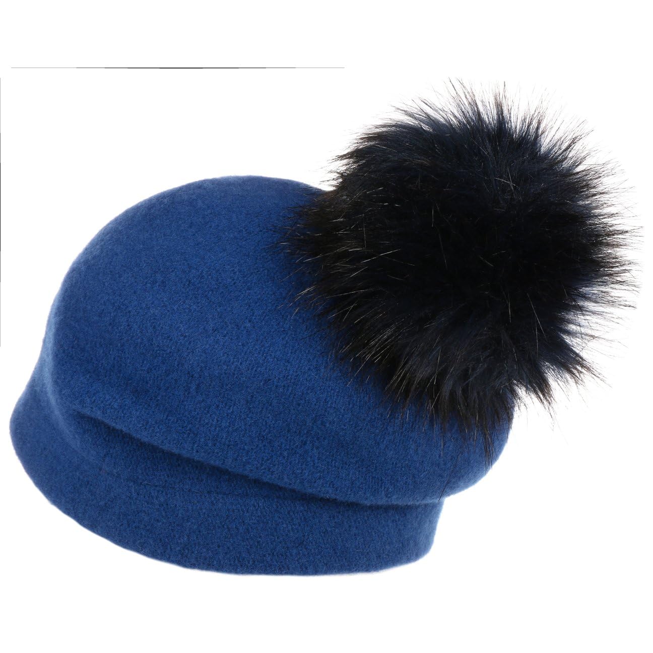 Seeberger Czapka z Sukna Wełnianego Tamisa PomponKobiety - Made in Germany Beanie pomponem na zime Zima jesień-zima