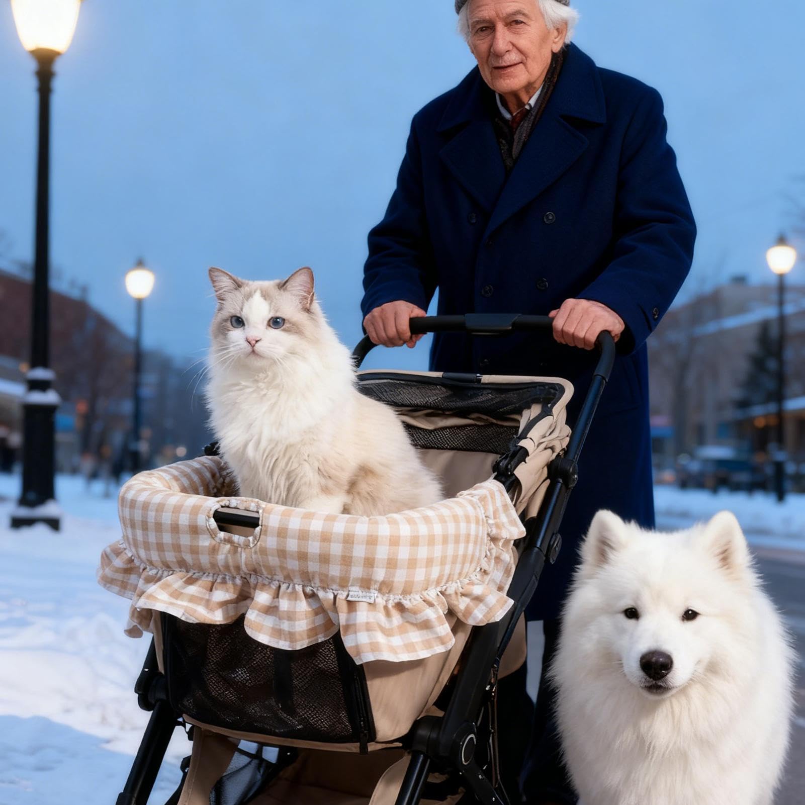 Tappetino Passeggino Per Cani Coperta Morbida Rimovibile Antivento | Materassino Per Passeggino Per Gatti E Cani Per Passeggiate All'Aperto Spiaggia Città Centro Commerciale Viag