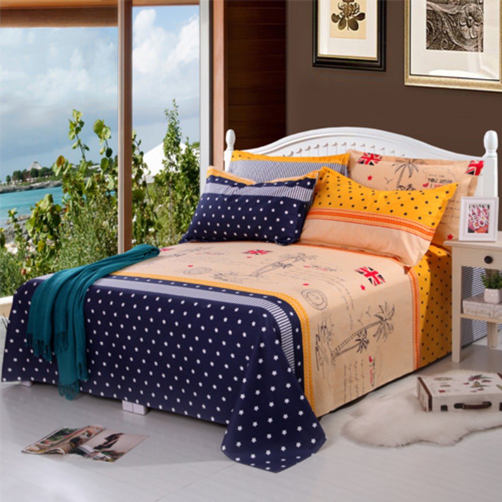 Coton grossier rembourré 250x230cm drap de lit de qualité pour l'hiver