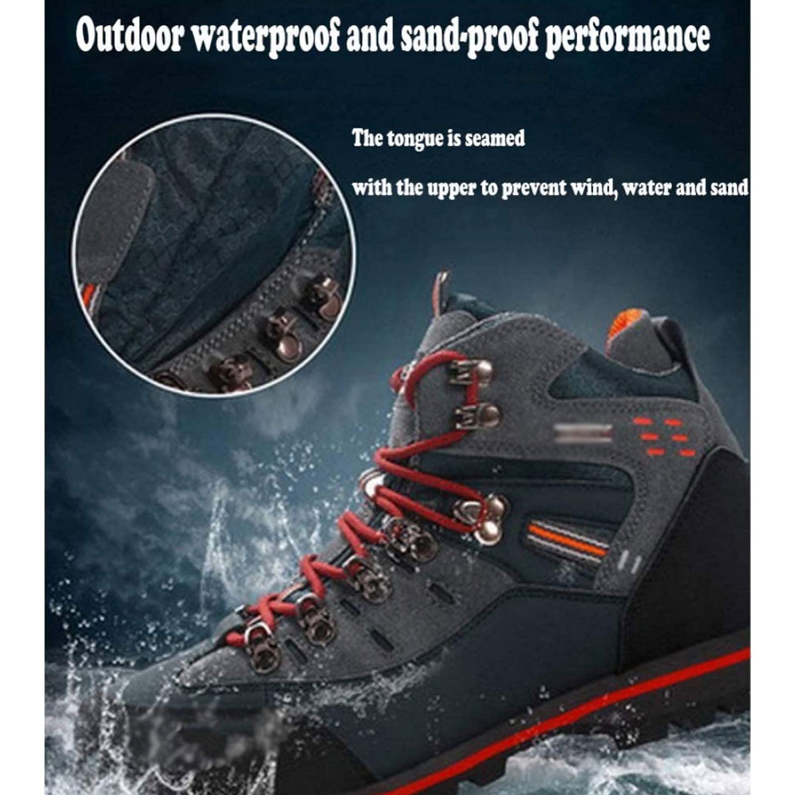 GUOANFG Botas De Montaña De Trekking Transpirables Neakers Zapatos De Senderismo Impermeables para Hombres Zapatillas De Gamuza,B-43 EU