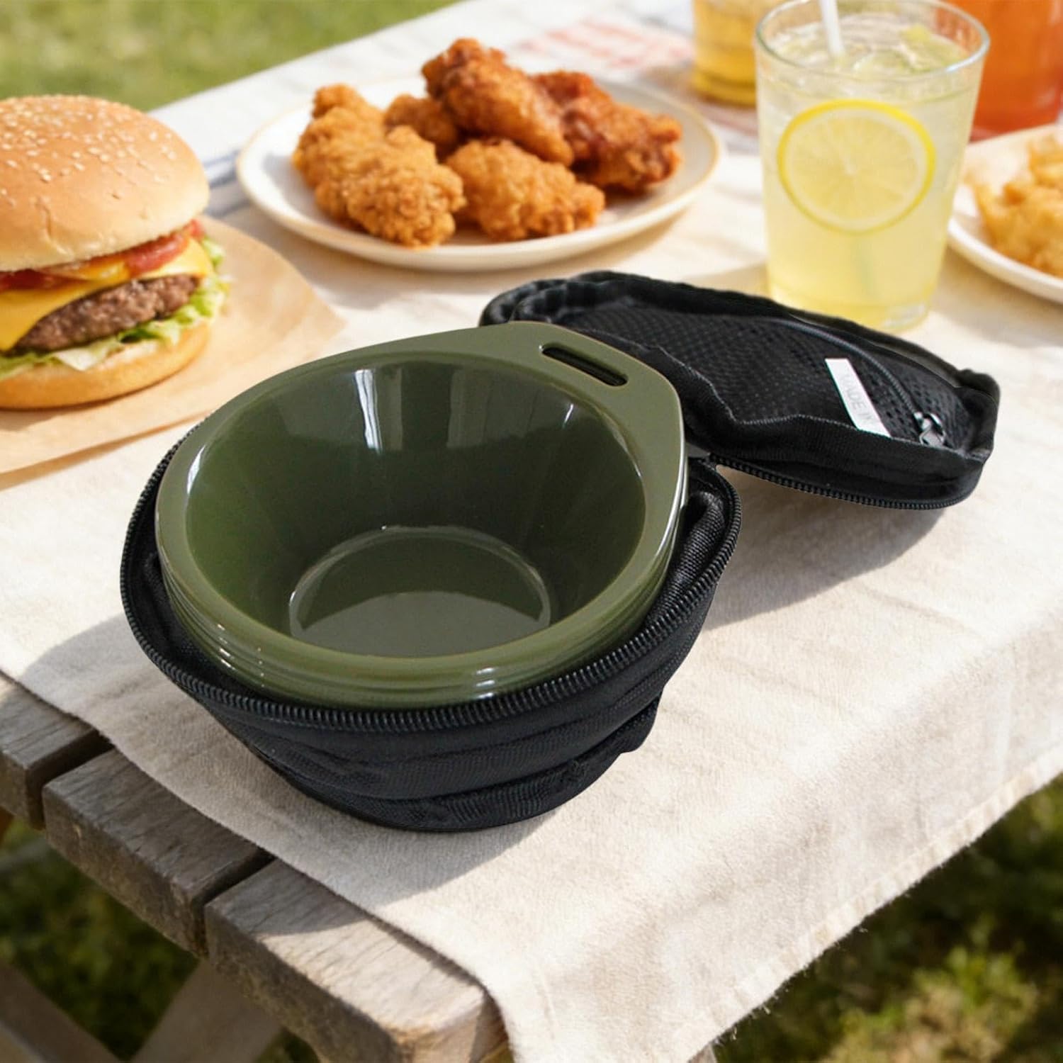 Camping Bowl | Stackable Dishes with Storage Bag - 4-piece Cereal Bowls,for Camping Travel Hiking Backpacking Picnic Party Outdoor Indoor Kitchen Home Dinner Lunch Barbecue Beach