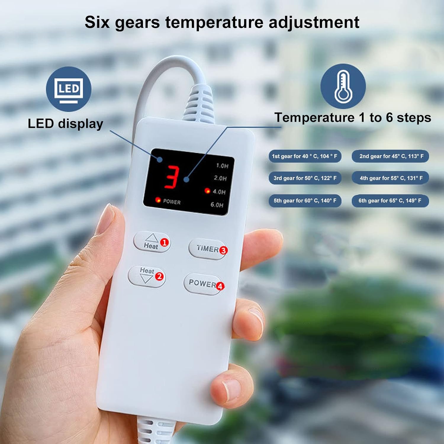 Heating Pad for Foot, Electric Heated Foot Warmer,Timing Off,6 Heat Settings, Multi Protection for,Winter Gifts for Women & Men, Christmas (Grey)