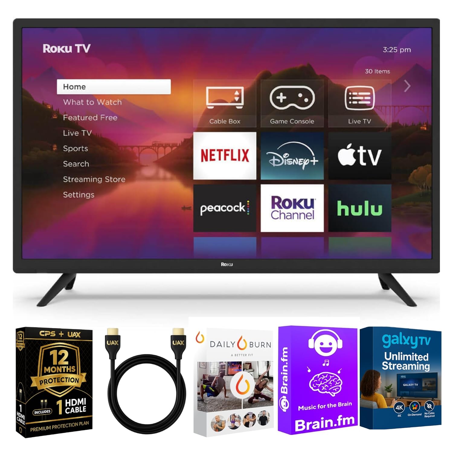 Roku 40-Inch Select Series Full HD Smart TV Bundle 1080p LED Display Dolby Audio Compatible with Alexa Voice