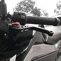 Vista 3 de Accesorios de motocicleta Palancas de embrague de freno ajustables, manillar de freno para Bajaj para Dominar 400 2017 2018 2019 (color rojo)