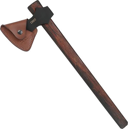 Miniatura 7 de CRKT Hacha Freya Hacha exterior a dos manos, hoja de acero al carbono 1055 forjada, mango de nogal 2749