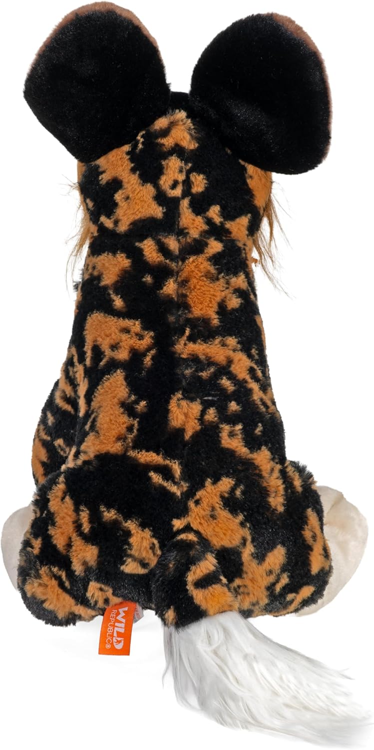 Wild Republic African Wild Dog Plush, Stuffed Animal, Plush Toy, Gifts for Kids, Cuddlekins 12 Inches