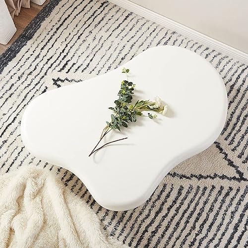 Miniatura 3 de Mesa de centro Cloud de dibujos animados irregulares para interiores con 4 patas, bonita mesa auxiliar redonda de madera maciza moderna para sala de