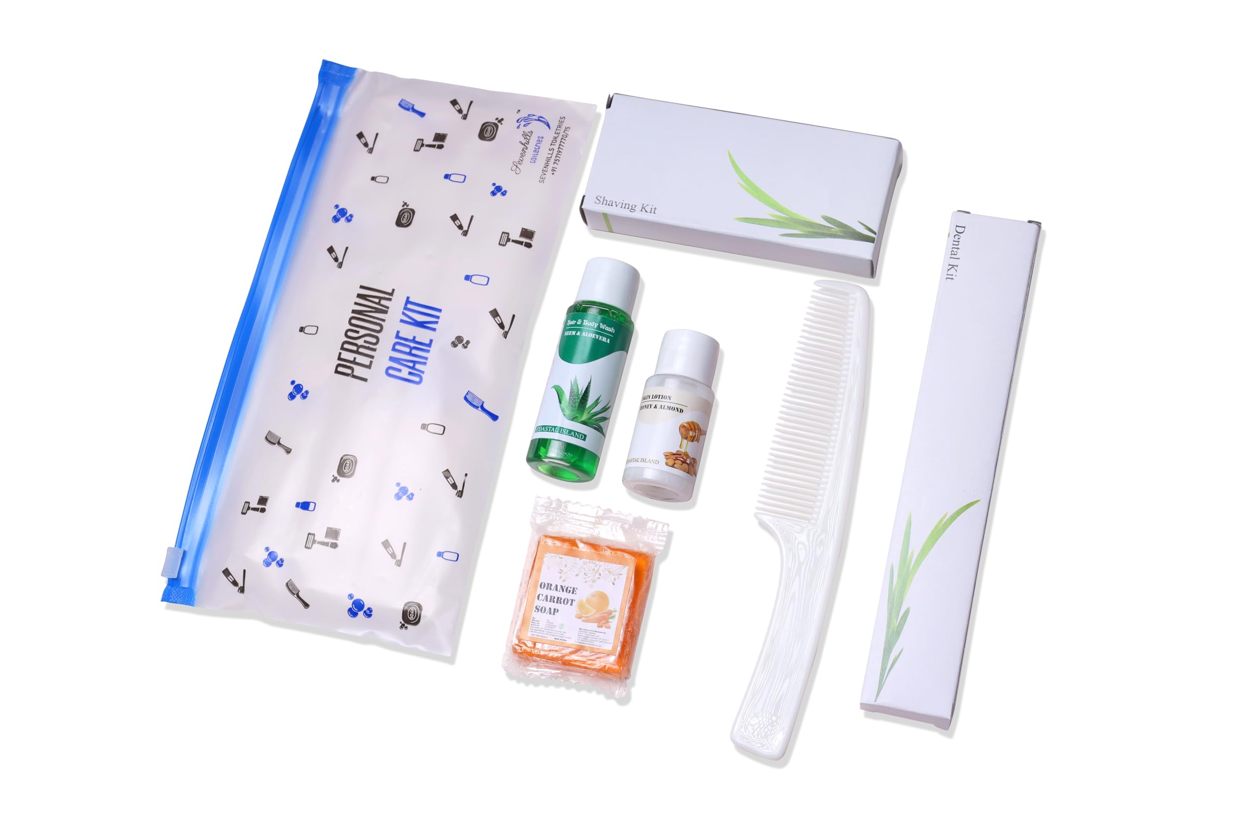 50 Sets Hotel Accessories,Guest House Kit,Guest Room Amenities,Marriage Guest Toiletry Kit Hospital Kit Frosted Zipper Pouch 9 X 4.5 INCH (50 Sets)