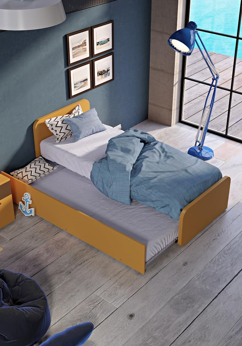 Singolo Letto Imbottito LED Letto Singolo 90 X 200 Cm, Camera