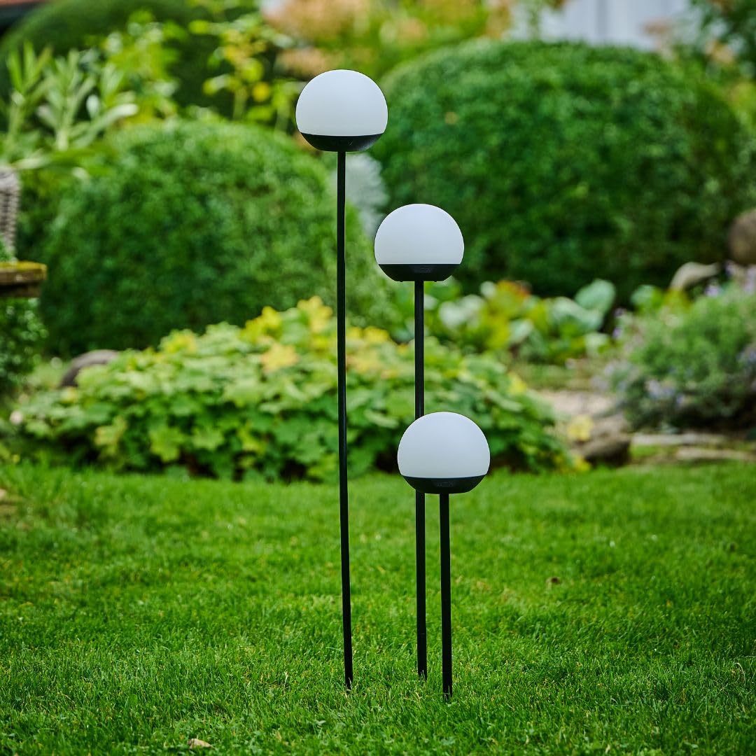 Lumix® Solar Flowers 1x Solarleuchte für Außen Garten von Krinner innenliegendes Solarpanel, IP44, Auto EIN/AUS mit RGB, Auto Change und neutralem LED Licht, Gartenleuchte Pompom 1 Stück | Innenliegendes Solarpanel, IP44, Auto EIN/AUS mit RGB, Auto Change
