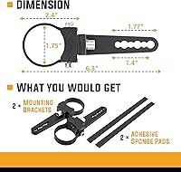 Vista 2 de Wsays Abrazaderas de Barra Antivuelco Lateral Personalizada de 1.75'' para Jaula de Seguridad, Soporte de Montaje de Luz LED Compatible con Ranger