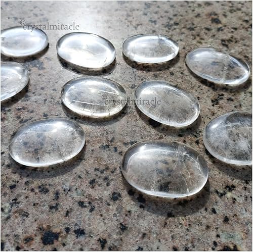 Miniatura 4 de crystalmiracle Hermoso lote de 5 piedras de cuarzo transparente para la preocupación, piedras preciosas curativas de bienestar para energía