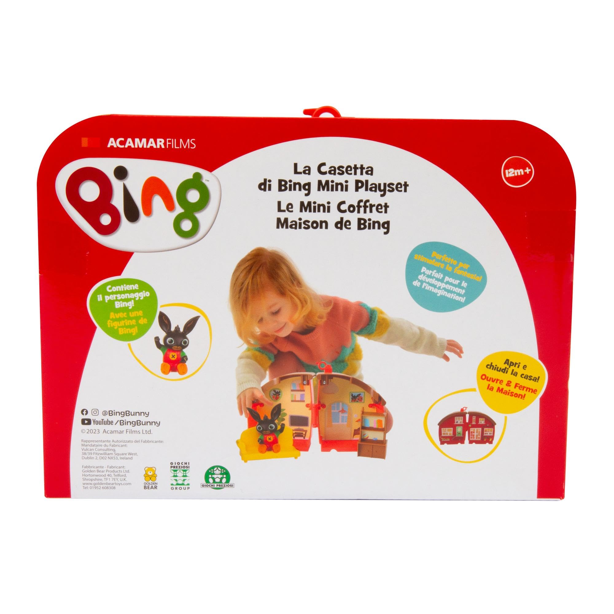 Giochi Preziosi Bing - Mini Playset Apribile Della Casetta Di Bing Composta Da 2 Stanze, Accessori E Con Personaggio Incluso, Per Bambini A Partire Dai 12 Mesi, Piccolo