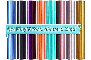 Lya Vinyl Holographic Sparkle Permanent Vinyl Bundle: 8 Pack 12" x 12"...