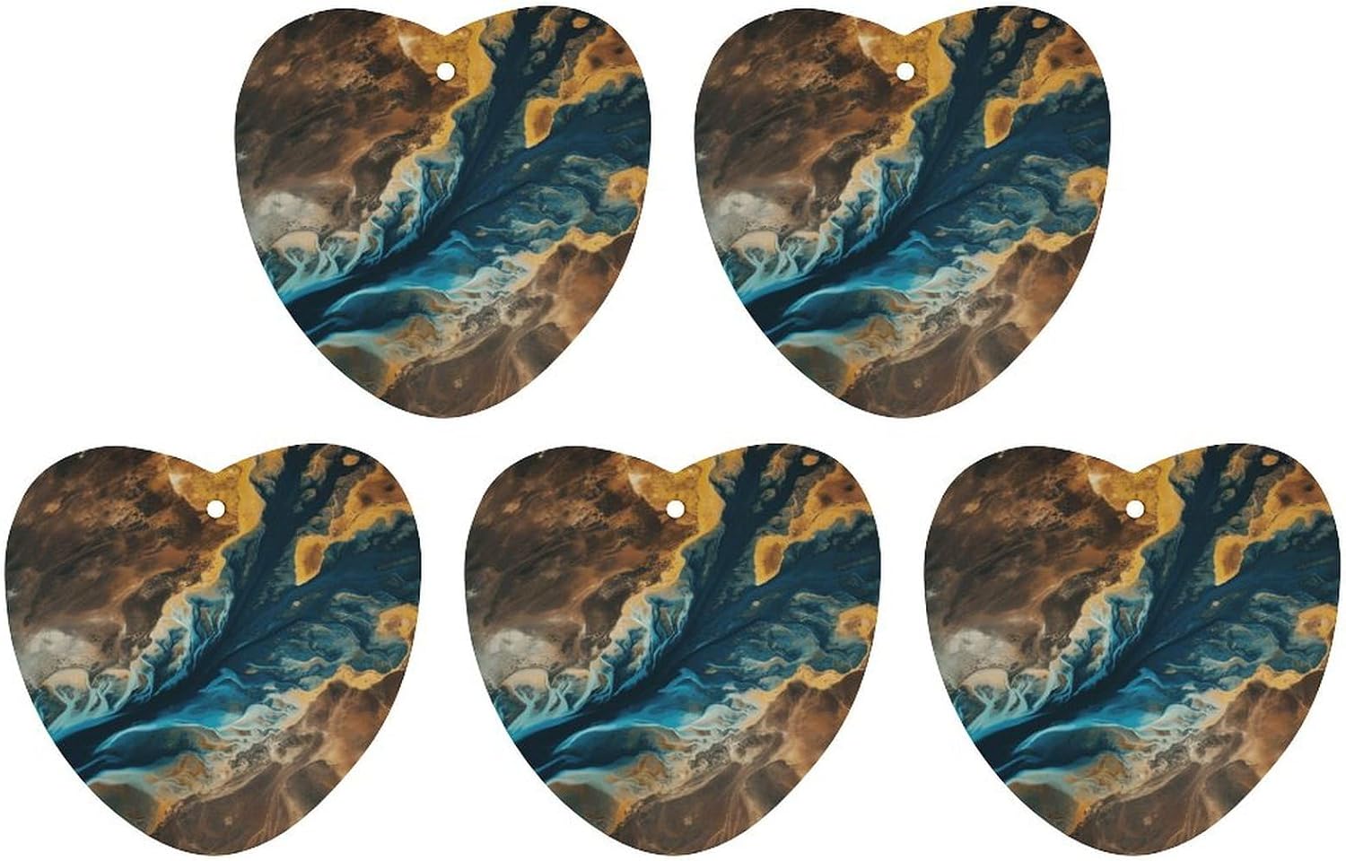 5 Pcs Car Air Fresheners Hanging Air Freshener Complex Landscape Hanging Scented Cards Fragrance Scented Cards for Car Car Aromatherapy Tablets for Car