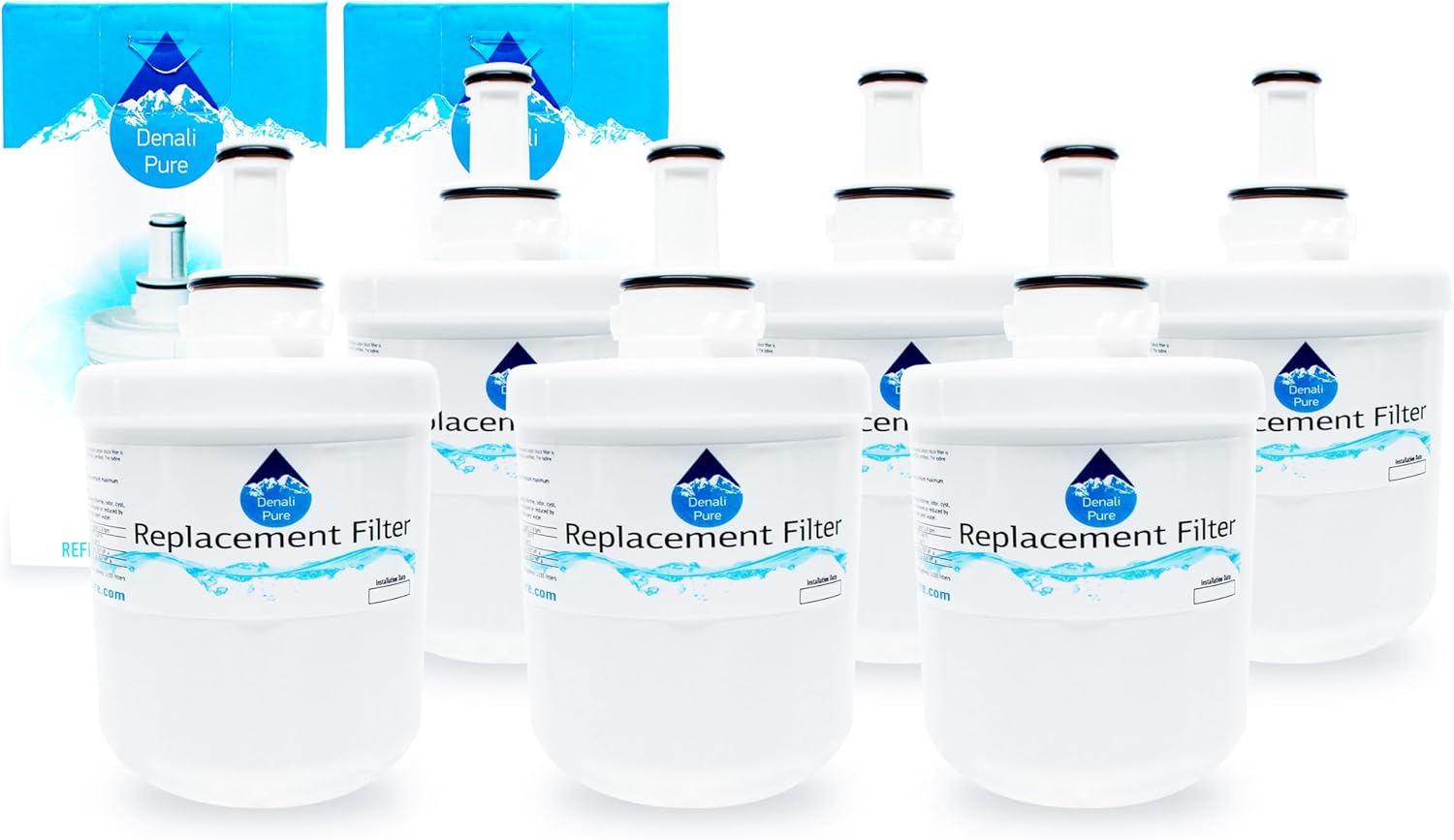 6-Pack Replacement for Samsung HAFCU1 Refrigerator Water Filter - Compatible with Samsung HAFCU1 Fridge Water Filter Cartridge