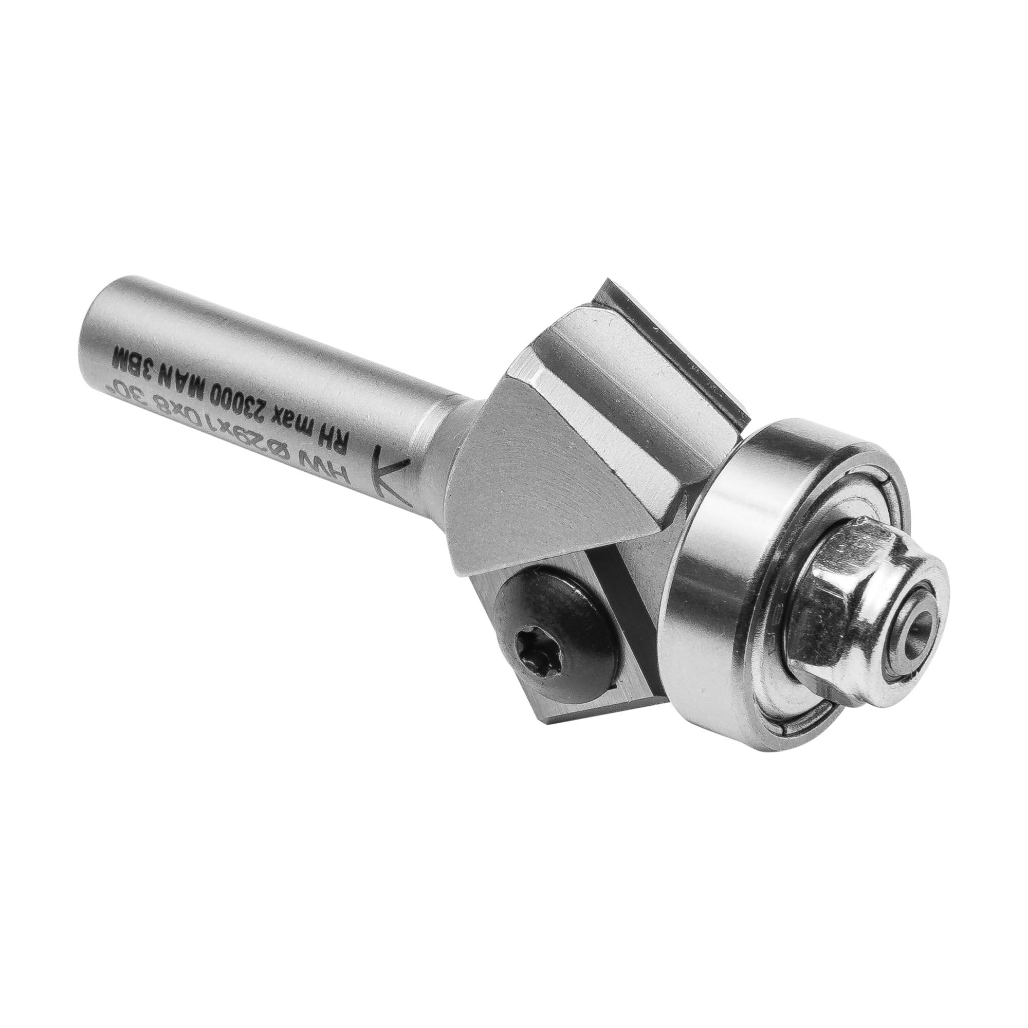 ENT 20292 Plytki frezy fazujace weglikowe, chwyt (S) 8 mm, srednica (D) 29 mm, NL 12 mm, E 30°, z lozyskiem kulkowym